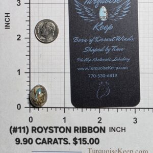 Royston Ribbon turquoise cabochon Stone #11, stabilized